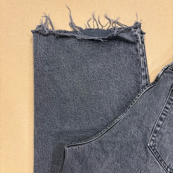 Abercrombie & Fitch Women’s Curve Love Baggy Low Rise Size 31/12S Faded Black - Picture 3 of 14